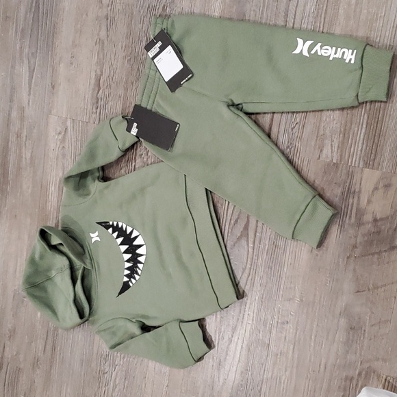 Hurley Hoodie & Jogger 2 Piece Set Size 12 Months - Picture 1 of 5